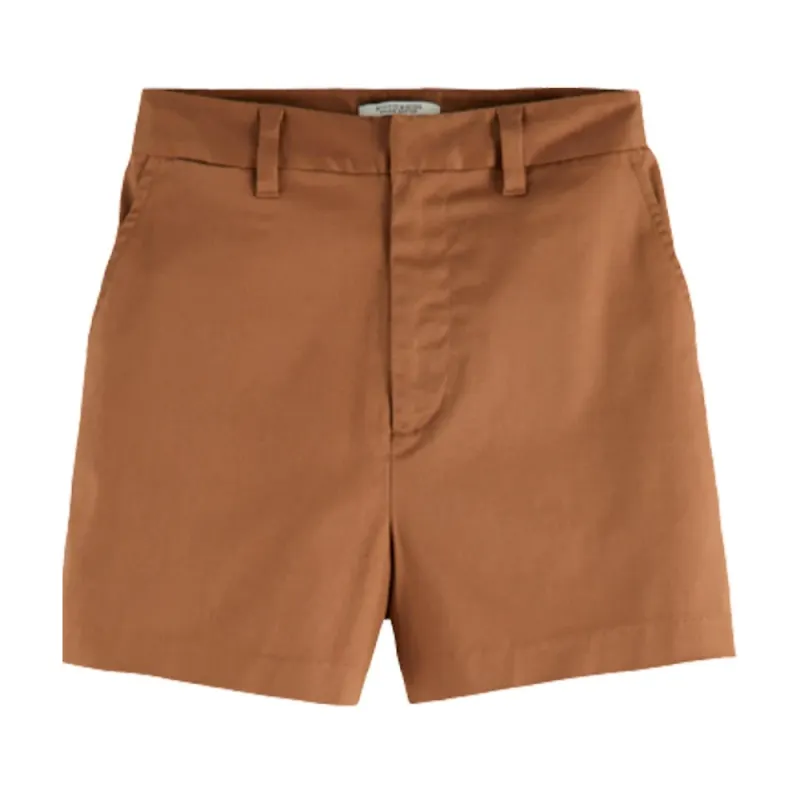 Scotch & Soda Abott Organic Cotton Chino Shorts Brun, Dam