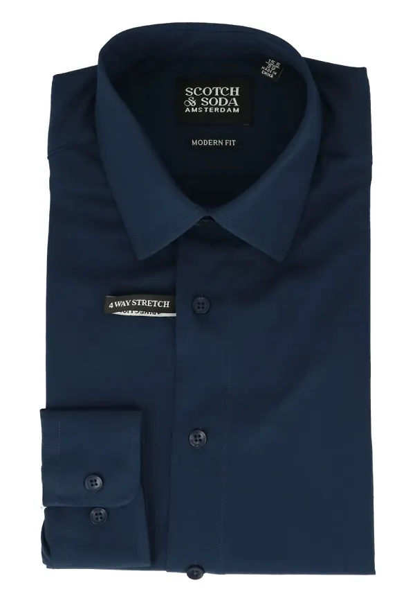 Scotch & Soda skjorta i stretch - Blå