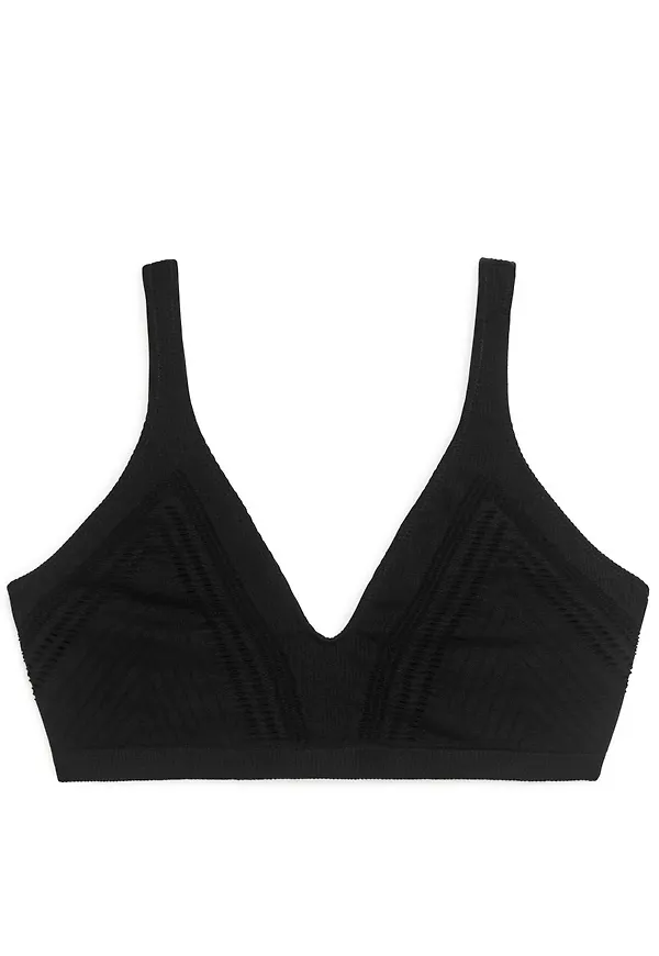 Seamless Bikini Top - Black