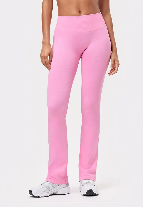 Seamless Contour Ribbed Bootcut Tights