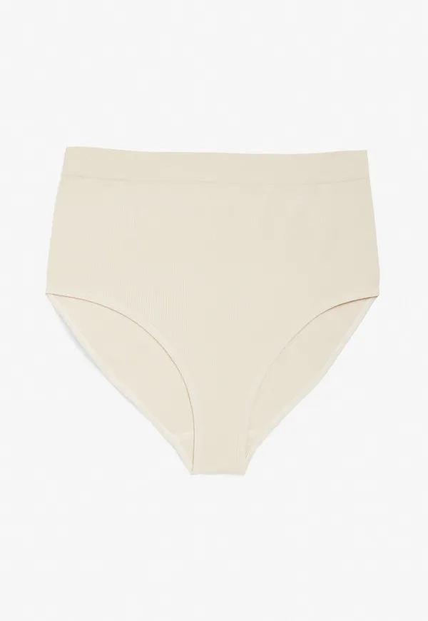 Seamless high-waist briefs - Beige