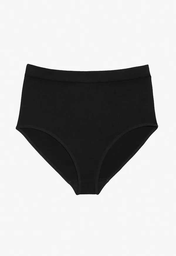Seamless high-waist briefs - Black