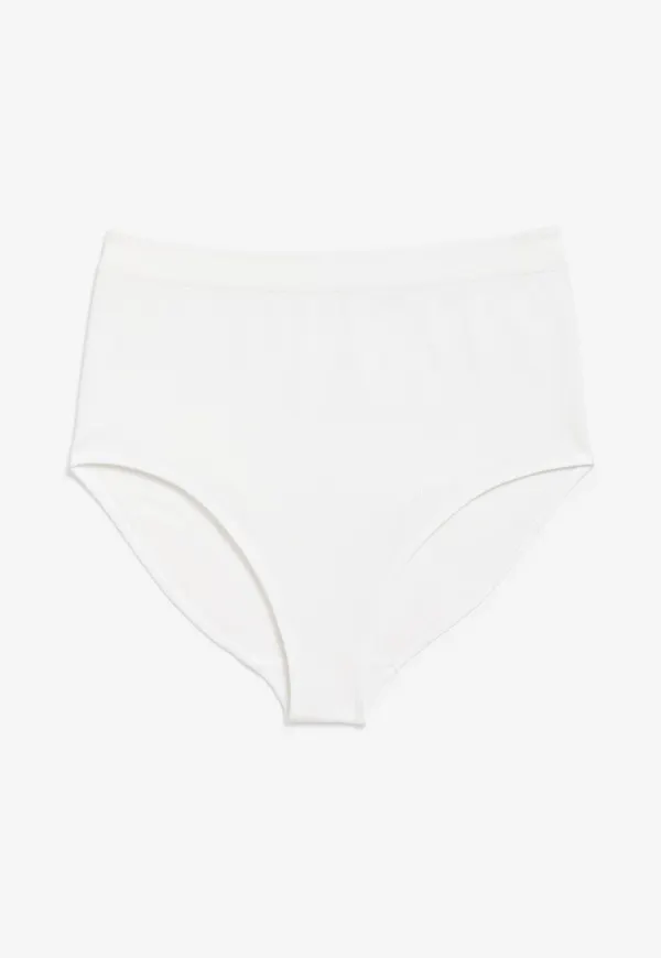 Seamless high-waist briefs - White