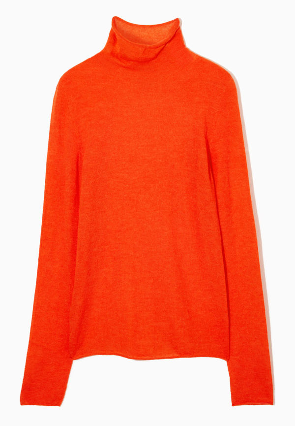 SEAMLESS KNITTED HIGH-NECK TOP