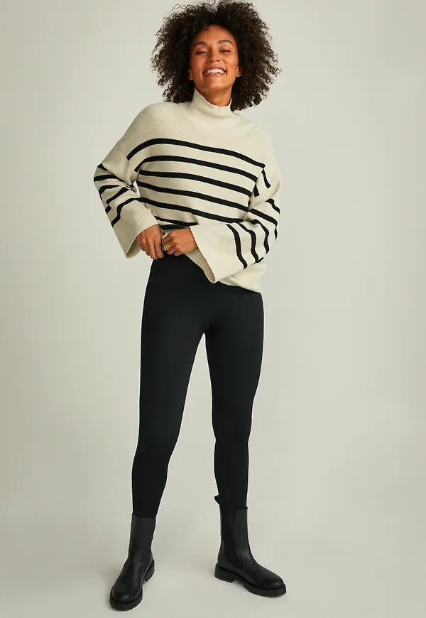 Seamless rib tights