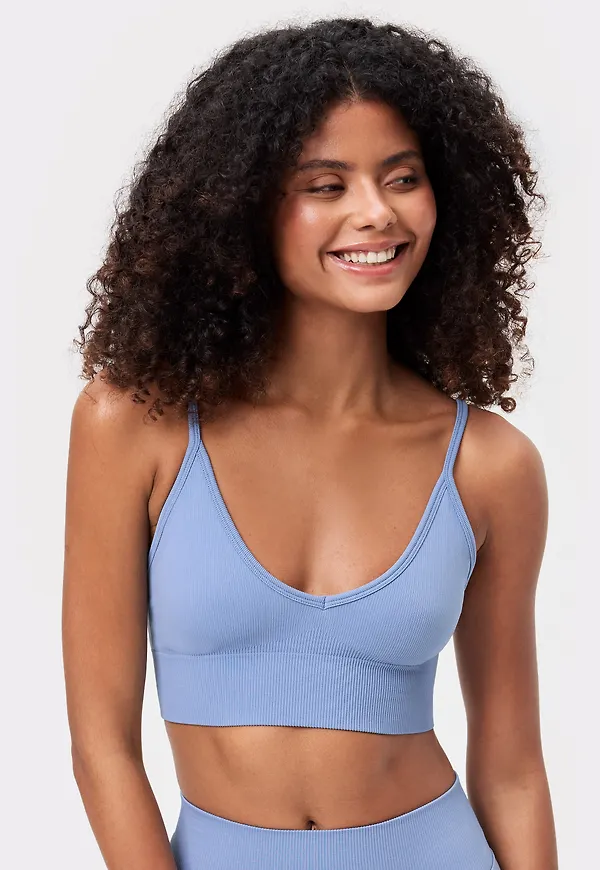 Seamless Ribbed Strap Sport-bh