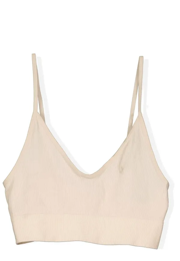 Seamless Ribbed Top Crispy Cream