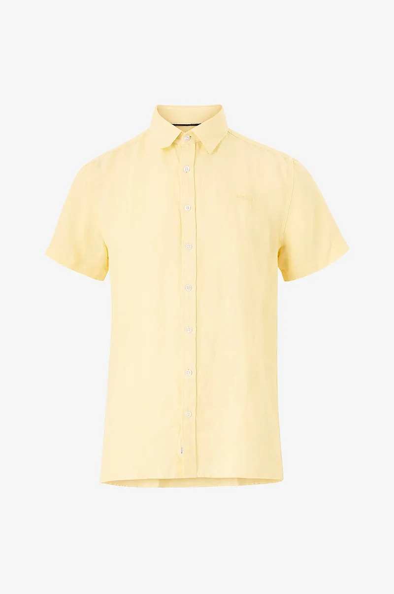 Sebago - Skjorta Linen Shirt Short Sleeve - Gul
