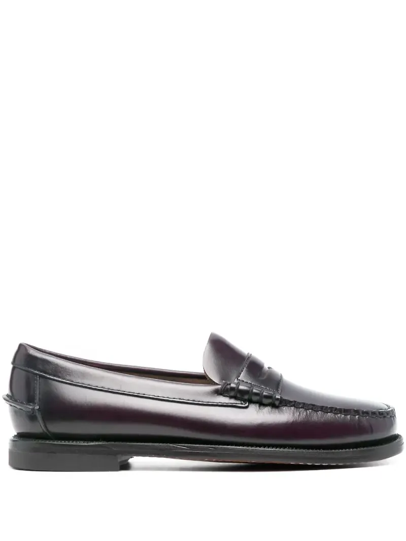 Sebago flätade loafers med rundad tå - Brun