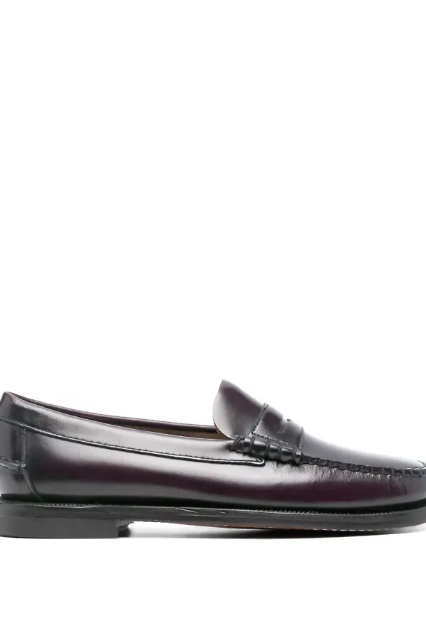 Sebago flätade loafers med rundad tå - Brun