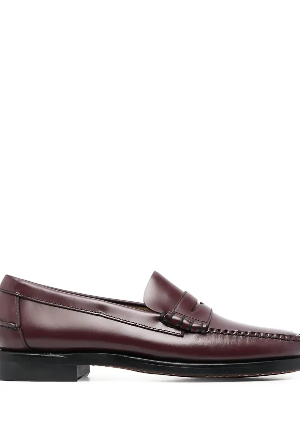 Sebago loafers med polerad effekt - Röd