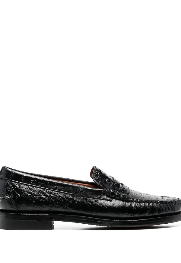 Sebago läderloafers i slip on-modell - Svart