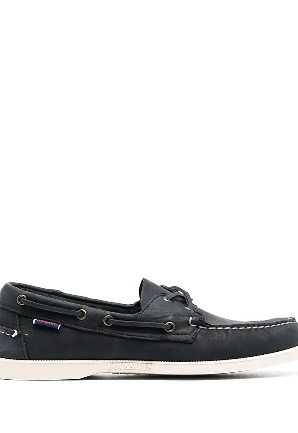 Sebago Portland läderloafers - Blå