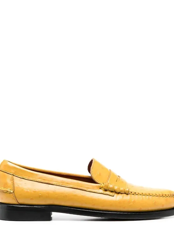 Sebago prickiga läderloafers - Gul