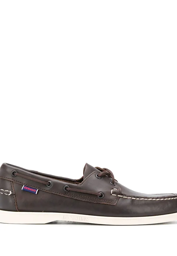 Sebago seglarskor med snörning - Brun