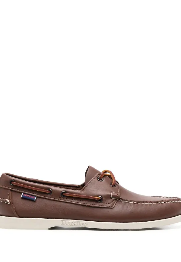 Sebago seglarskor med snörning - Brun