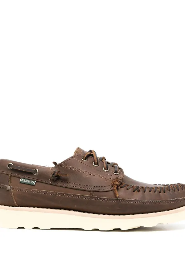 Sebago seglarskor med snörning - Brun