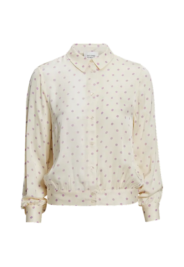 Second Female - Blus Davina Short Shirt - Vit