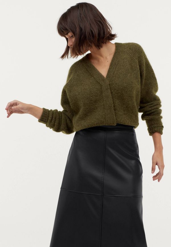 Second Female - Cardigan Brooky Knit Boxy - Grön