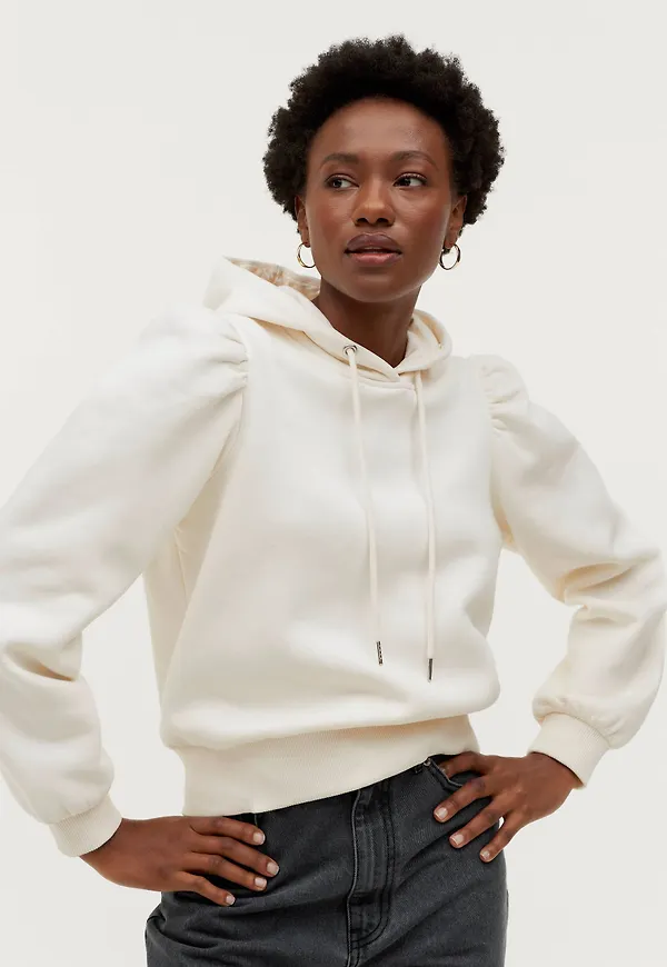 Second Female - Huvtröja Carmella Sweat Hoodie - Vit