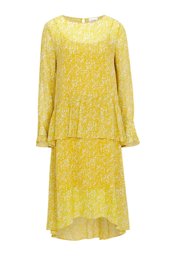Second Female - Volangklänning Olivia Dress - Gul