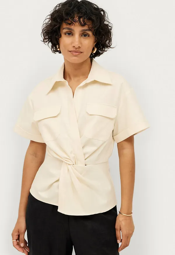 Second Female - Blus Cheera Blouse - Vit - 38