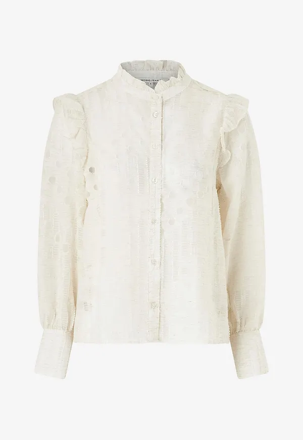 Second Female - Blus Nete Frill Shirt - Vit