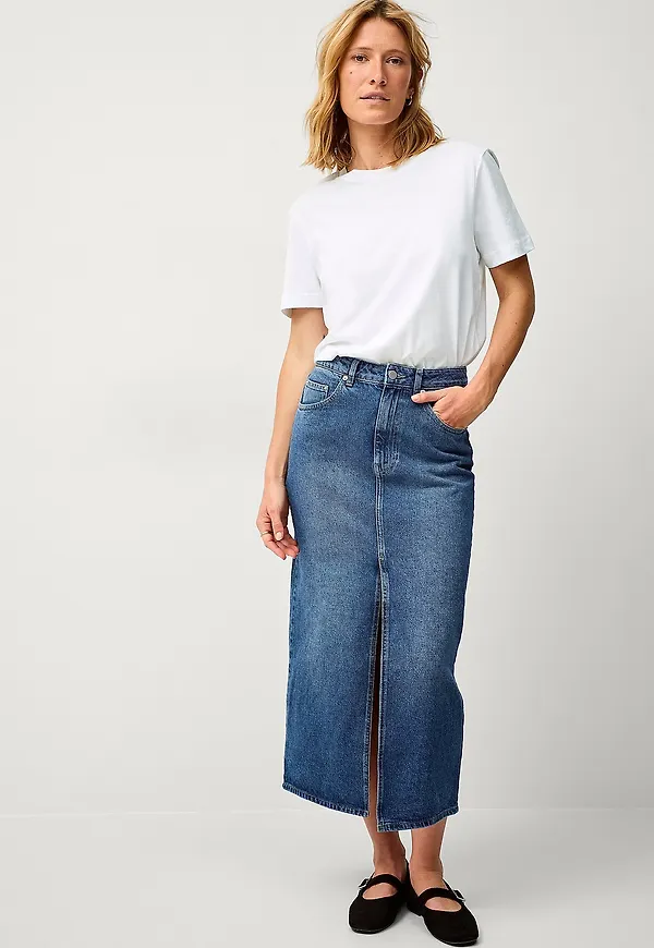 Second Female - Jeanskjol Kylie Skirt - Blå