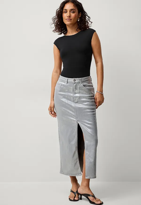 Second Female - Kjol Aspect Skirt - Silver