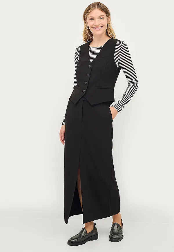 Second Female - Kjol Fique Pencil Skirt - Svart
