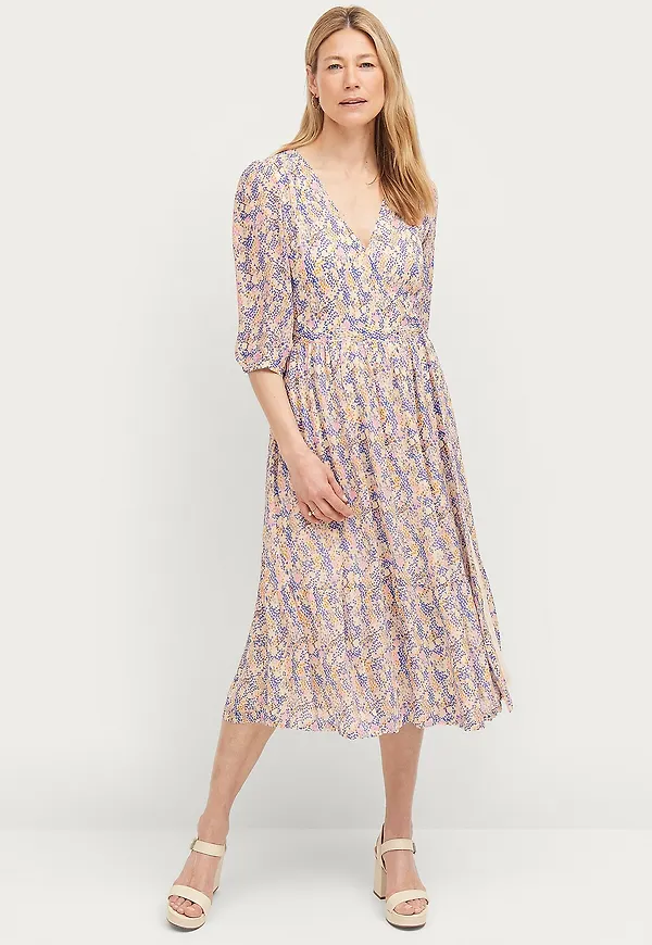 Second Female - Omlottklänning Poppi Midi Dress - Blå