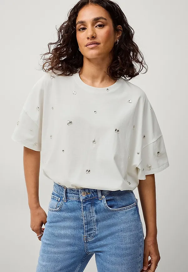 Second Female - T-shirt Glitta Tee - Vit