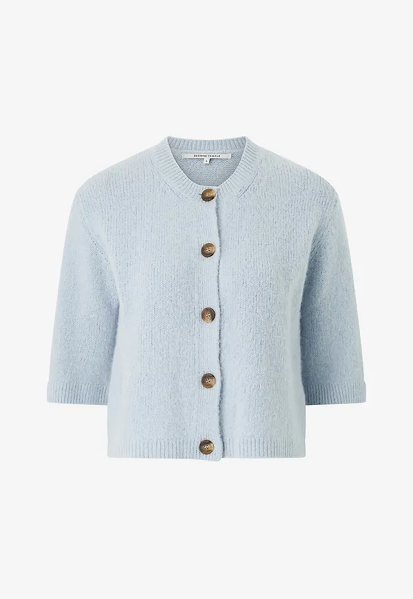 Second Female - Topp Wanda Knit Cardigan - Blå
