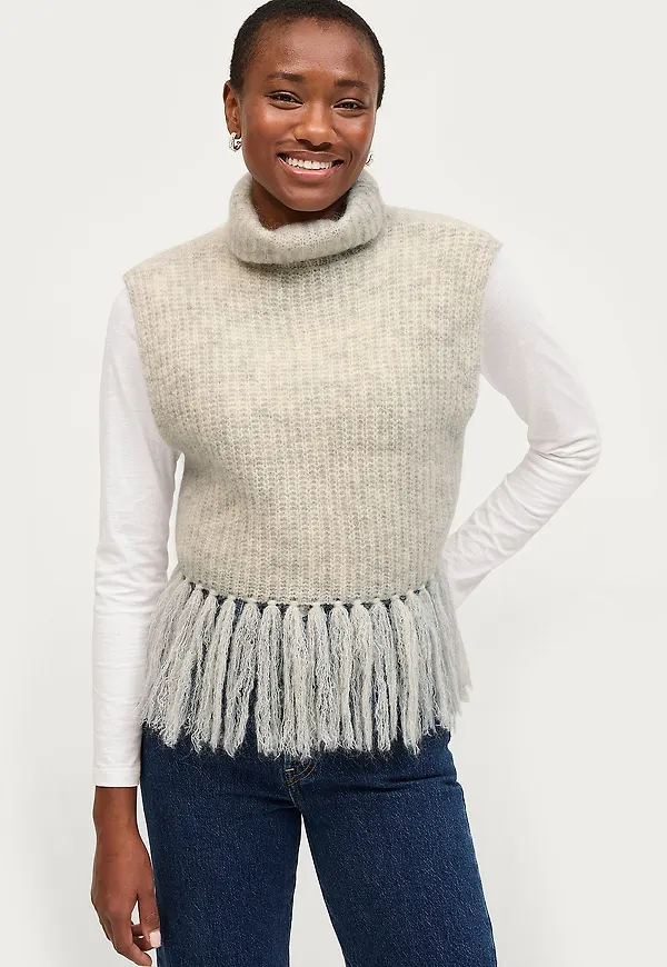 Second Female - Väst Caroa Knit Vest - Grå