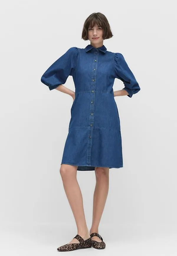 Second Female Ballotine shirt dres Klänningar DENIM BLUE Dam XS