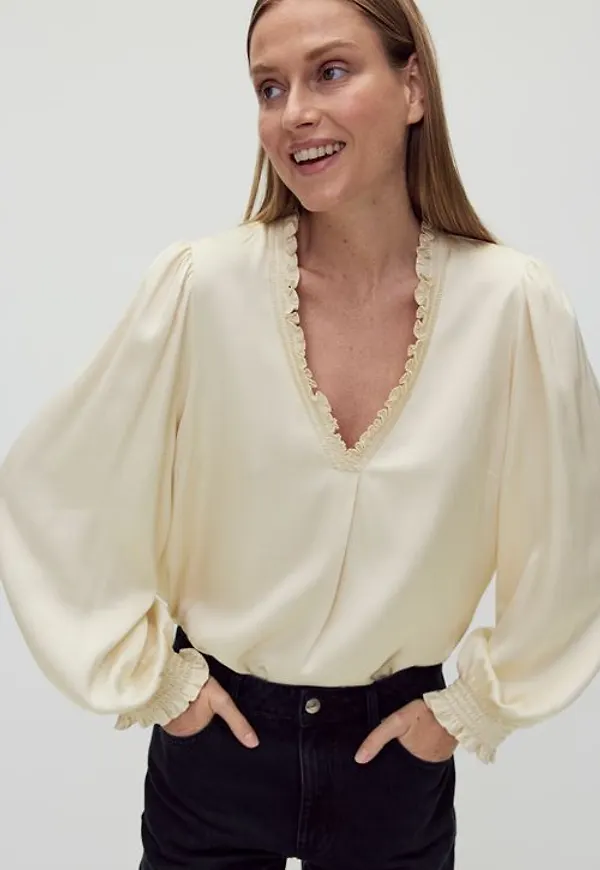 Second Female Bardi v-neck blouse Blusar
