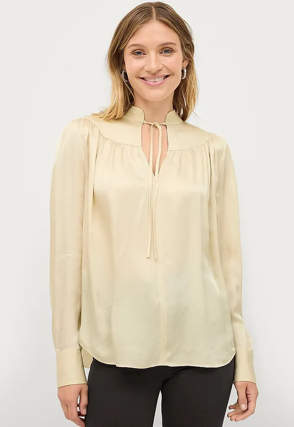 Second Female - Blus Vee Blouse - Natur