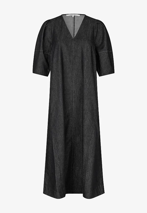 Second Female - Jeansklänning Dera Denim Dress - Svart