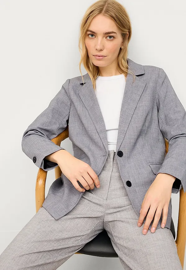 Second Female - Kavaj Evali Classic Blazer - Grå