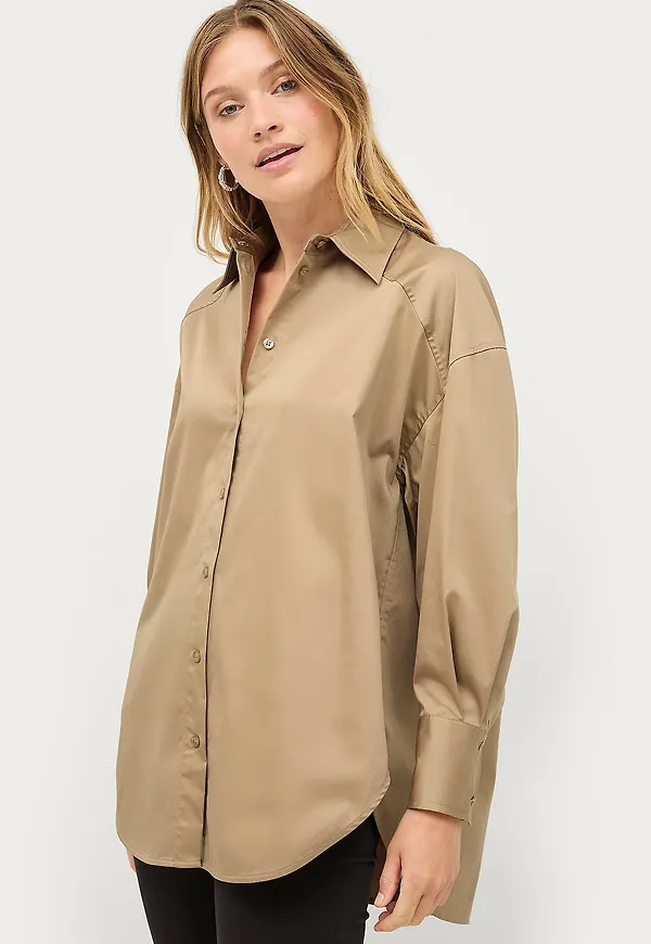 Second Female - Långskjorta Milas Shirt - Brun