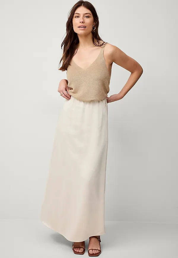 Second Female - Maxikjol Odile Maxi Skirt - Beige