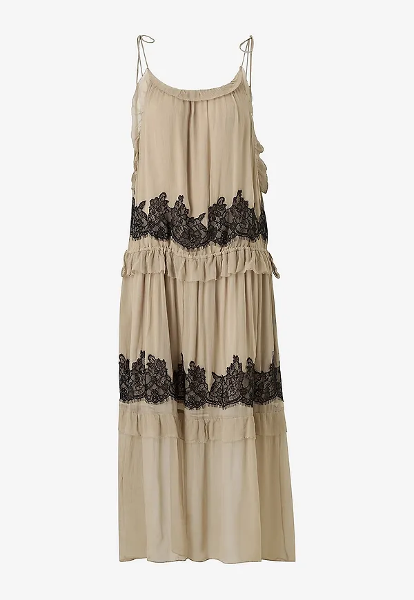 Second Female - Maxiklänning Lynda Maxi Dress - Beige