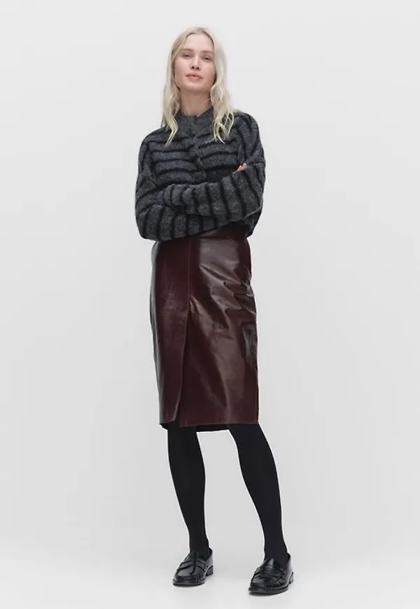 Second Female Queens leather skirt Midikjol