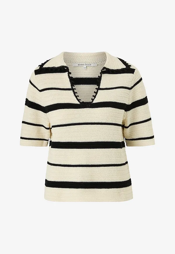 Second Female - Topp Susi Knit Collar - Natur