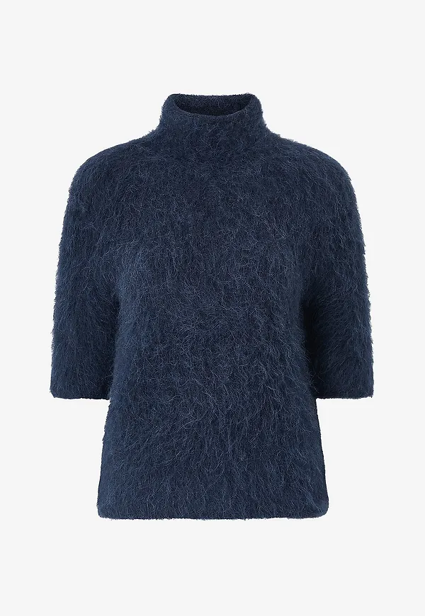 Second Female - Tröja Karla Knit SS - Blå