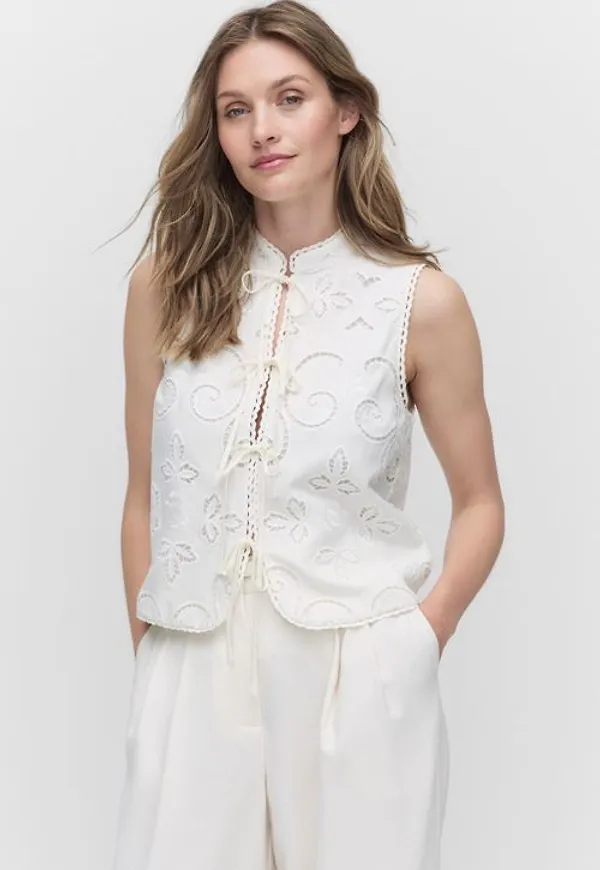 Second Female Vilma top Toppar WHITE Dam XS