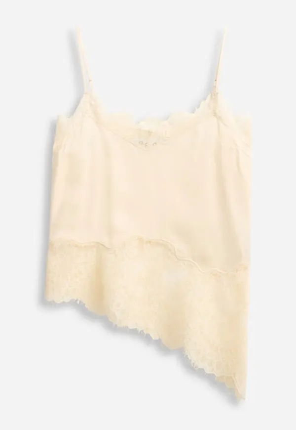 Second Female Wilina Strap Top Linne Alabaster Gleam Dam L MQ Marqet