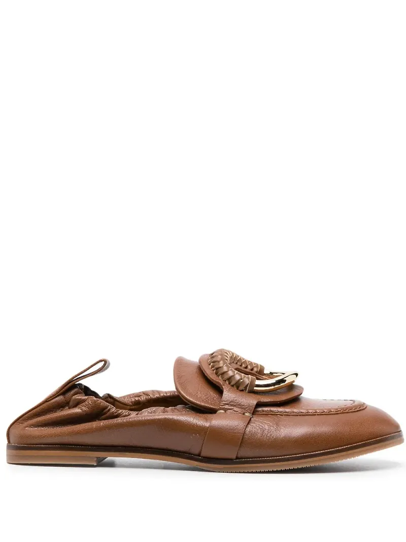 See by Chloé läderloafers med ringdetalj - Brun