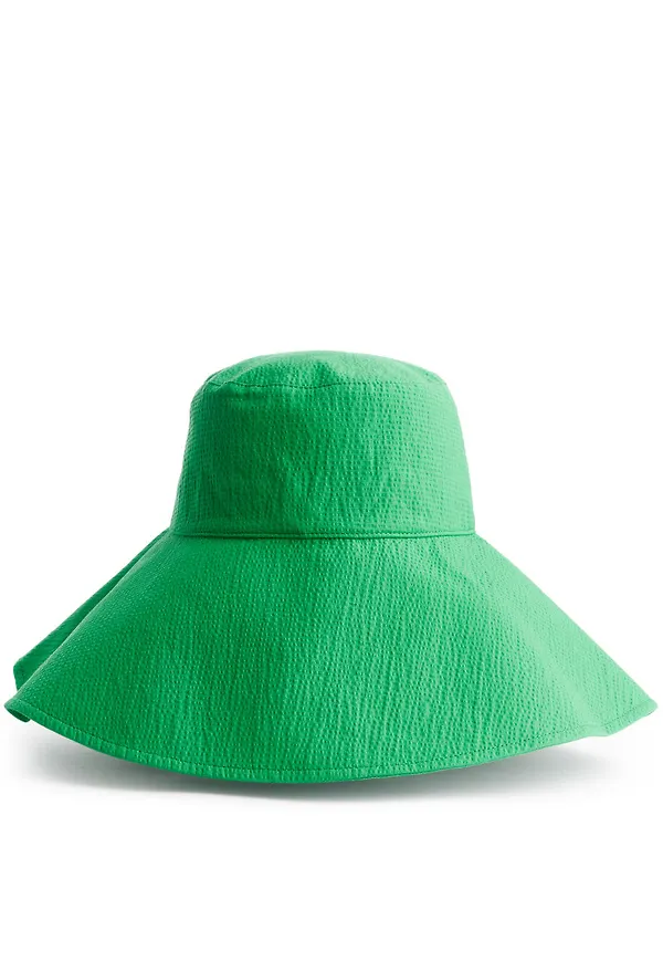 Seersucker Beach Hat - Green