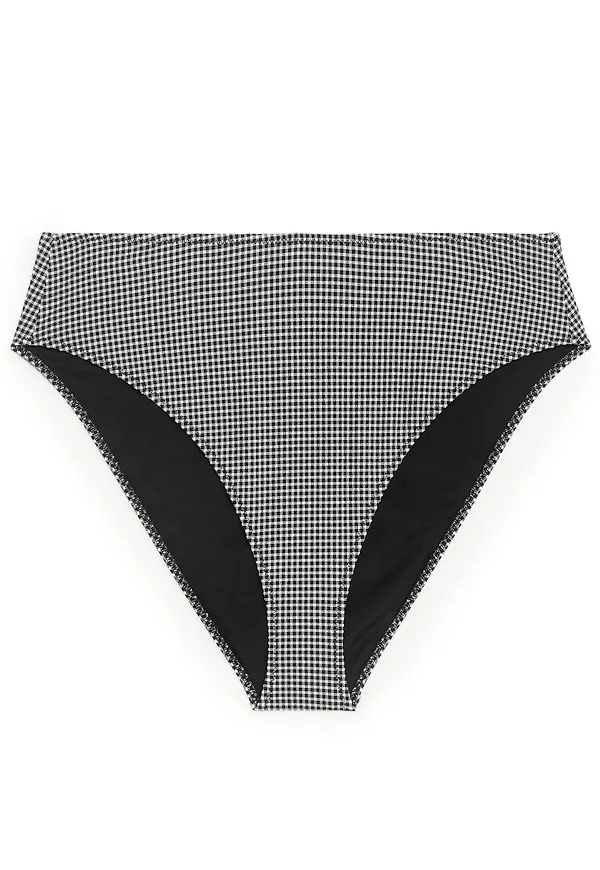 Seersucker Bikini Bottom - Black